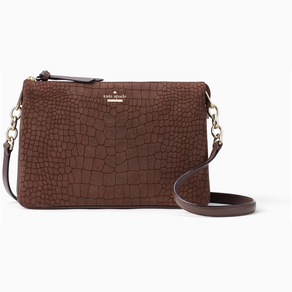 Nwt | Kate Spade | Madelyne Larch Mint Avenue Exotic Rawcocoa Crossbody Bag
